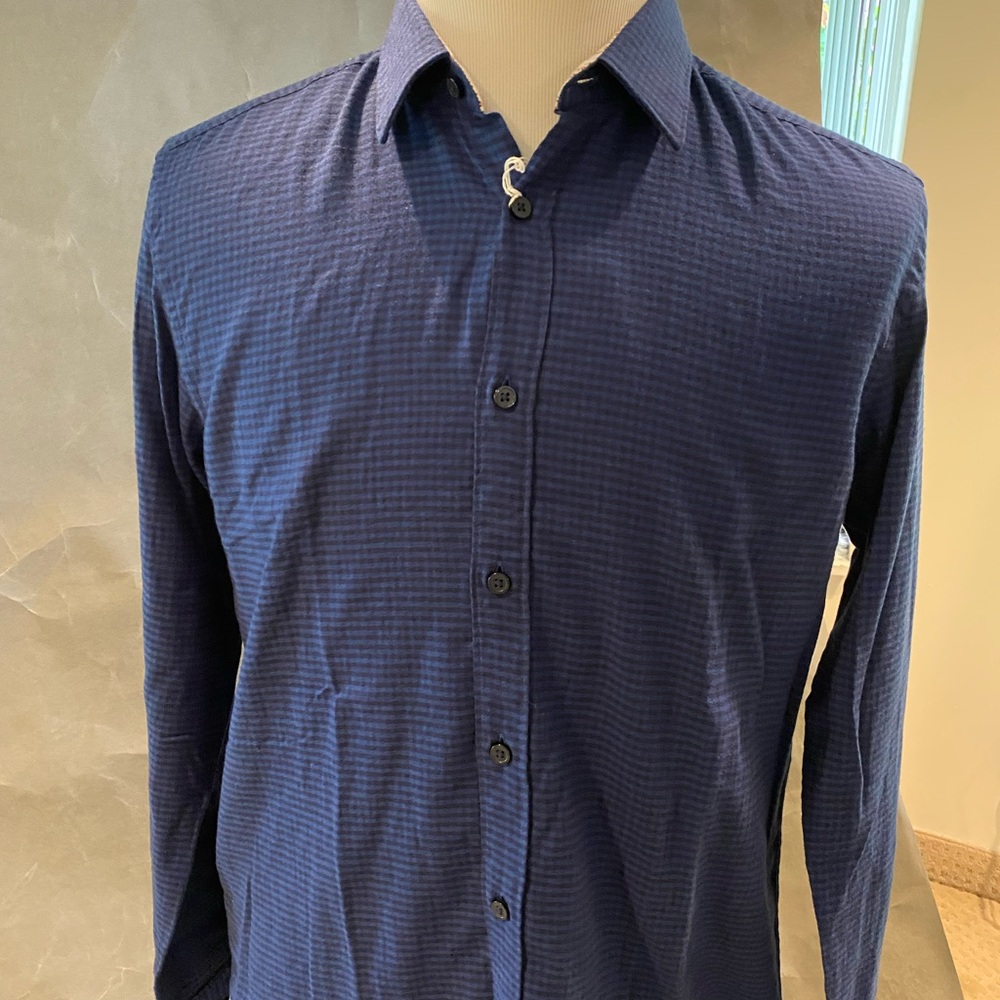 Hugo Boss Blue Casual Button Down Shirt